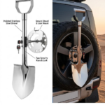 جاروف استبن الطرق الوعرة من النيكل كروم بالكامل مع حامل وقفل أمان (The All-Nickel-Chrome Off-Road Spare Tire Shovel with Secure Lock Mount)