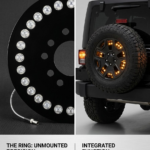 حلقة إضاءة جيب الخلفية التفاعلية (Jeep Interactive Rear Light Ring): يبرز ميزة التفاعل مع الفرامل والإشارات.